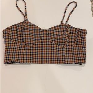 Gingham patterned crop top